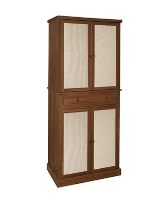 Simplie Fun 4 Door Cabinet With 1 Drawer, With 4 Adjustable Inner Shelves, Storage Cabinet