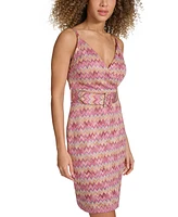 Siena Women's Printed Belted Sheath Dress