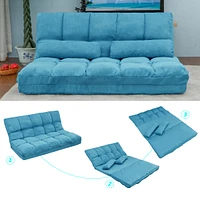 Streamdale Furniture Double Chaise Lounge Sofa Floor Couch And Sofa With Two Pillows