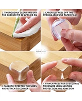 12 Pack Corner Protector Baby Proof Corners and Edges - Round Table Corner Protectors for Baby