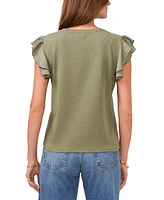 Vince Camuto Women's Tiered Ruffled-Sleeve T-Shirt