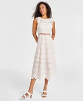 Sam Edelman Women's Eyelet-Embroidered Midi Dress