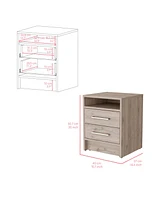 Streamdale Furniture Nightstand Cartiz, Two Drawers