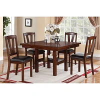 Streamdale Furniture Dark Walnut Wood Framed Back Set Of 2 Dining Chairs Breakfast Kitchen Cushion Seats