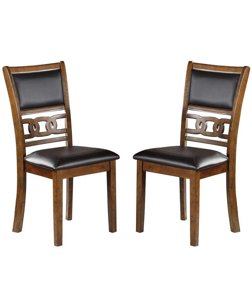 Simplie Fun Walnut Finish Dining Chairs Set of 2