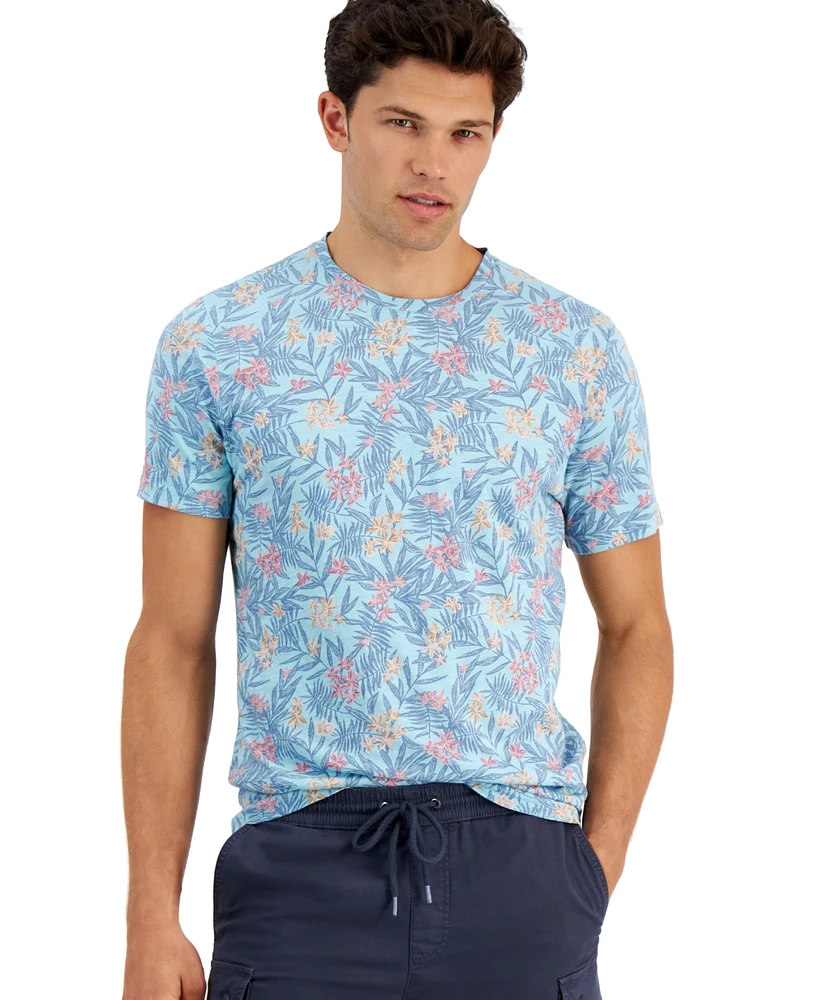 Sun + Stone Men's Bay Breeze Regular-Fit Floral T-Shirt, Created for Macy's