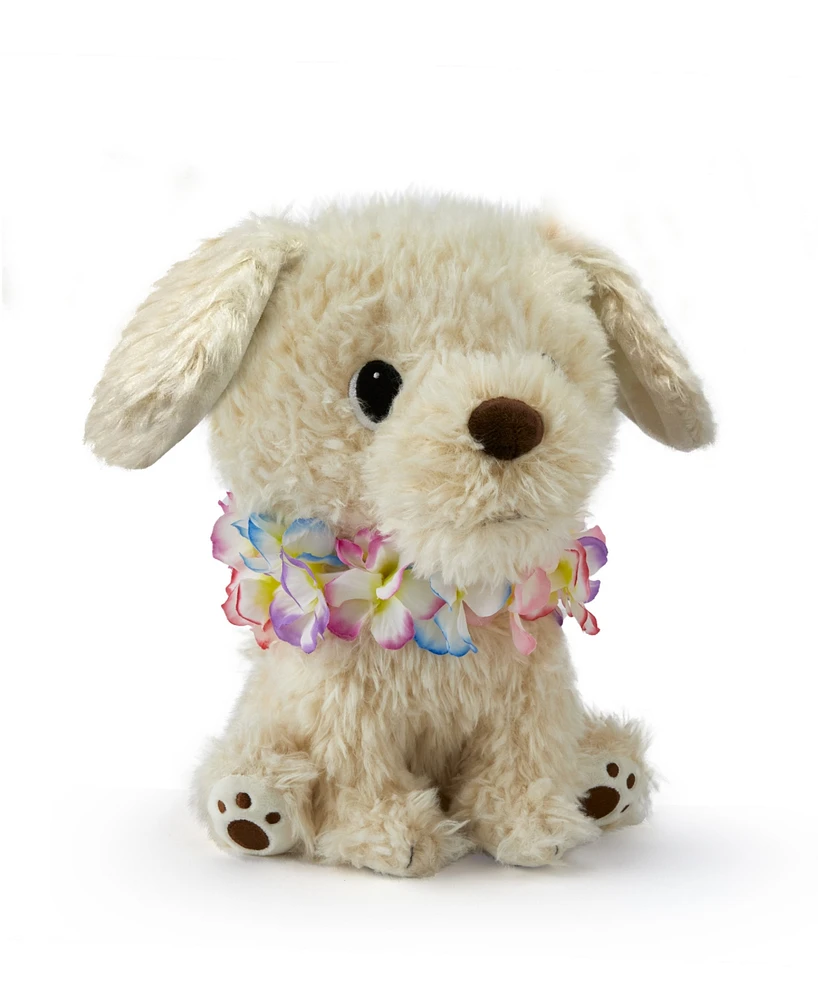 Geoffrey's Toy Box 10" Plush Golden Retriever with Lei