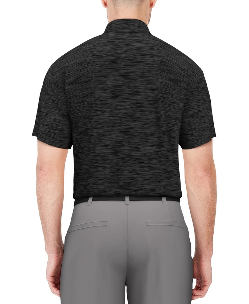 Pga Tour Men's Jasper Airflux Short Sleeve Performance Polo Shirt