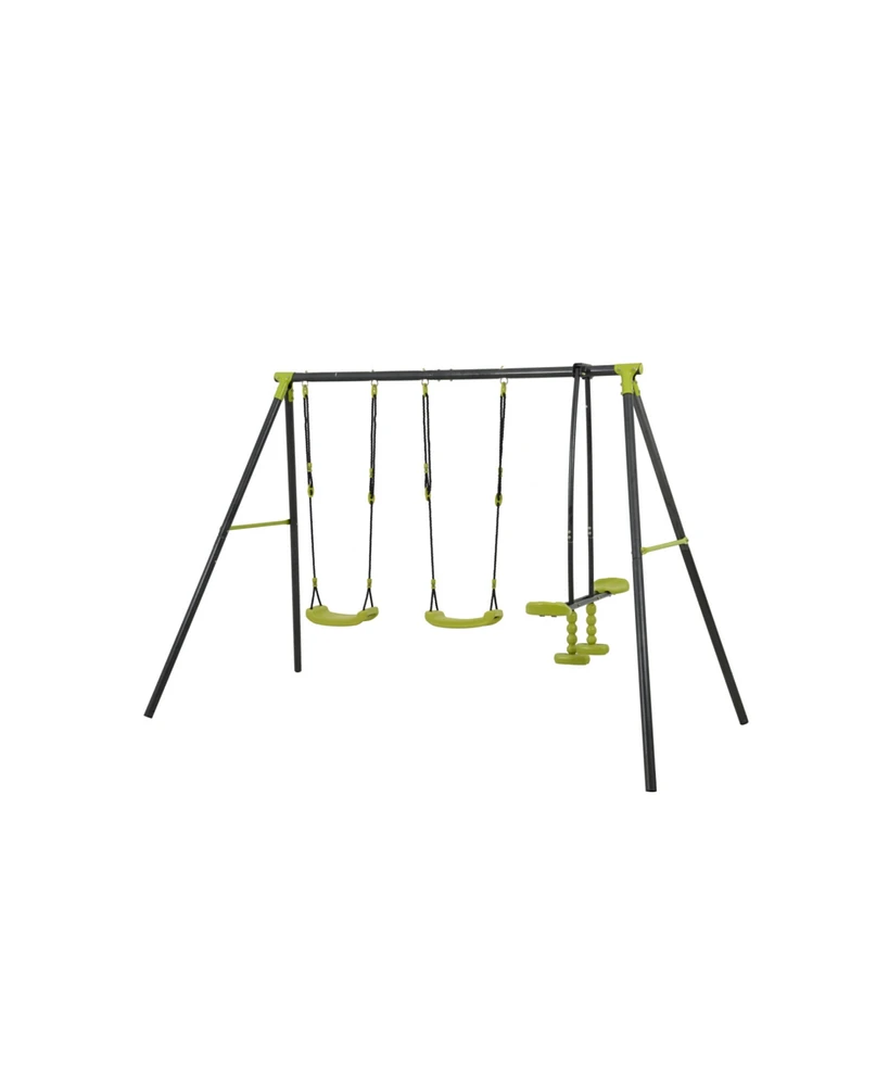 Streamdale Furniture Triple Children Swing Set 440Lbs For Outdoors