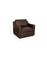 Rutherford Home Bari 36" Leather Swivel Chair