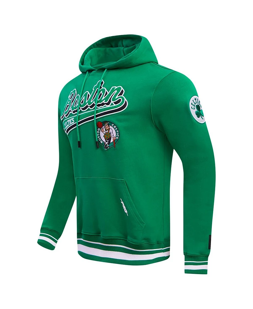 Men's Pro Standard Kelly Green Boston Celtics Script Tail Pullover Hoodie