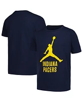 Jordan Big Boys and Girls Navy Indiana Pacers Essential Jumpman Logo T-Shirt