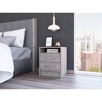Rowley 2-Drawer 1-Shelf Rectangle Nightstand Light