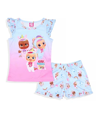 Cry Babies Toddler Girls Magic Tears Fantasy Pajama with Shorts 2 Piece Set