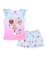 Cry Babies Toddler Girls Magic Tears Fantasy Pajama with Shorts 2 Piece Set