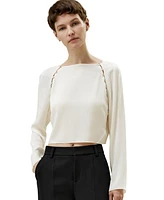 Lilysilk Women's Cropped Pullover Silk Top for Women