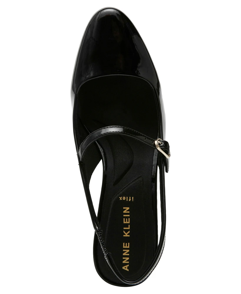 Anne Klein Women's Pia Block Heel Mary Jane Slingback Pumps