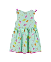 Andy & Evan Little Girls Toddler/Child Blue Ice Cream Print Dress