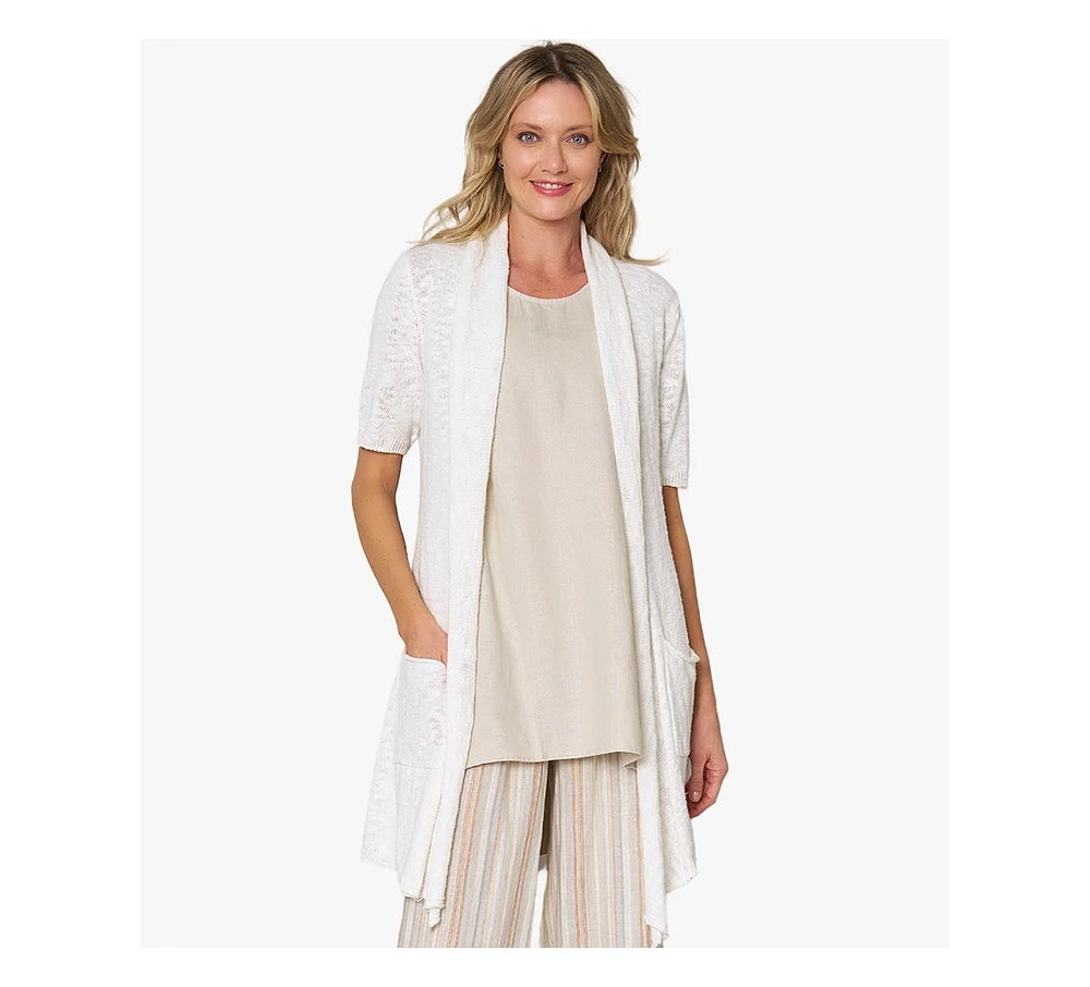 Stella Carakasi Women's Short Sleeve Cotton No Regrets Cardigan