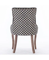 Streamdale Furniture Mid-Century Modern Dining Chair with Intricate Slot Seam Backrest and Solid Wood Frame