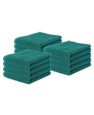 Arkwright Home Terry Polishing Hand Towels (12 Pack), 16x27 in., Heavy 550 Gsm, Absorbent Cotton, Multi-Purpose, Reusable, Color Options