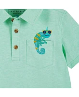 Andy & Evan Big Boys Toddler/Child Chameleon Pocket Polo Shirt