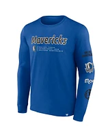 Fanatics Men's Blue Dallas Mavericks Baseline Long Sleeve T-Shirt