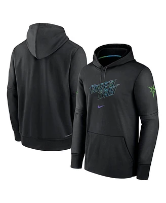 Nike Men's Black Tampa Bay Rays 2024 City Connect Authentic Collection Practice Performance Pullover Hoodie