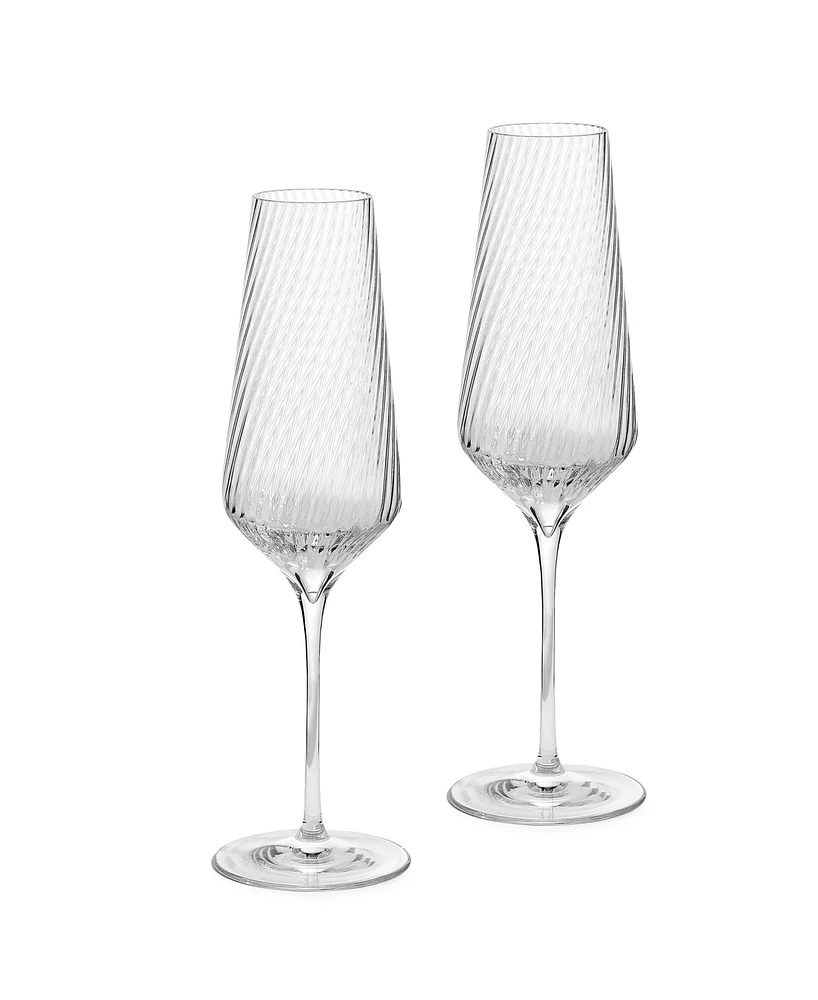 Vera Wang Wedgwood Swirl Flute Glass, Set of 2