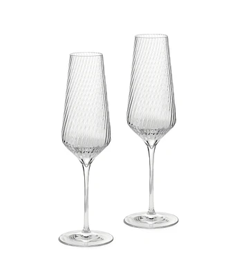 Vera Wang Wedgwood Swirl Flute Glass, Set of 2