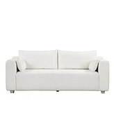 Streamdale Furniture 82x36" Modern Loop Yarn Fabric Sofa with Extra Wide Arms