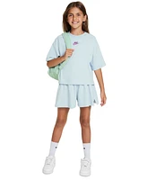 Nike Big Girls Sportswear Short-Sleeve Embroidered Futura Logo T-Shirt