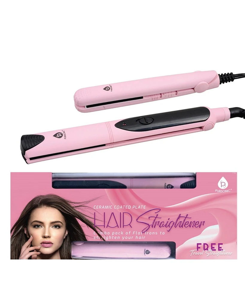 Pursonic Professional Salon Quality Flat Iron Hair Straightener With A Free Travel