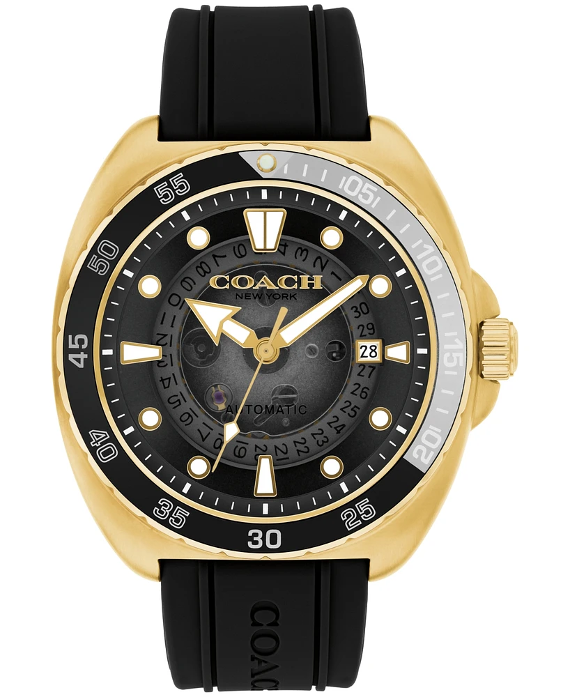 Coach Men's Charter Automatic Silicone Watch 44mm