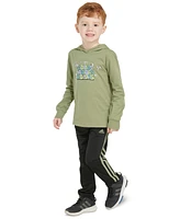 adidas Little & Toddler Boys Graphic Hooded T-Shirt Pants, 2 Piece Set