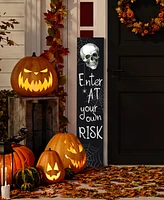 Northlight 36" Enter at Your Own Risk Wooden Halloween Porch Board Sign Decoration