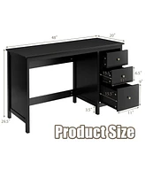 48" Home Office Desk with 3 Drawers Computer Pc Laptop Workstation