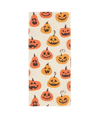 Saro Lifestyle Spice of Fall Pumpkin Kitchen Towel Set of 4,18"x28"