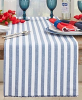 Saro Lifestyle Soothing Stripes Table Runner, 16"x72"