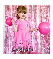 Sweet Wink Toddler Girls Raspberry Confetti Short Sleeve Tutu Dress