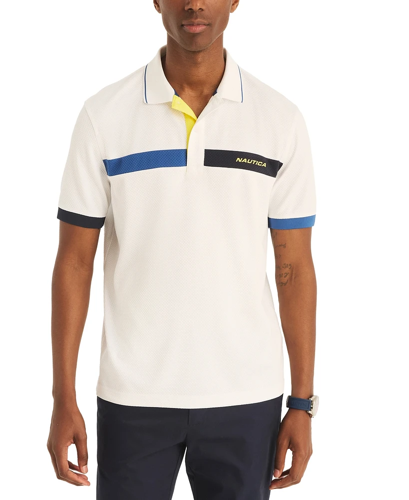 Nautica Men's Navtech Classic Fit Colorblock Polo Shirt