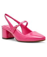 Anne Klein Women's Pia Block Heel Mary Jane Slingback Pumps