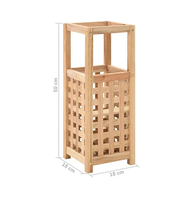 vidaXL Umbrella Stand Solid Walnut Wood 7.1"x7.1"x19.7"