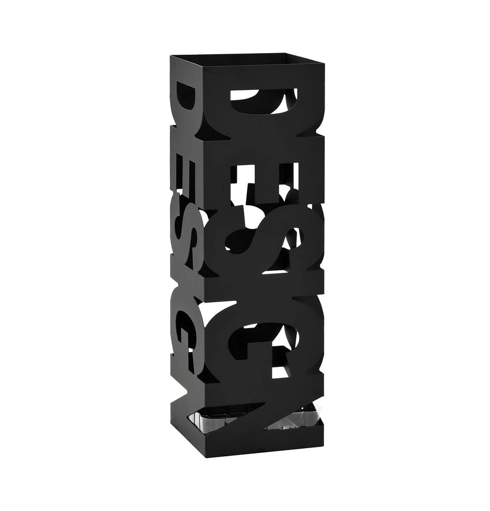 vidaXL Umbrella Stand Design Steel Black