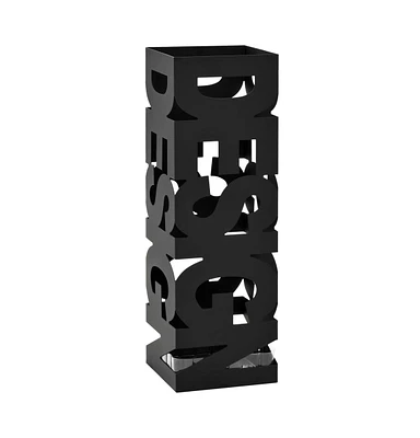 vidaXL Umbrella Stand Design Steel Black