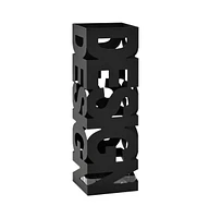 vidaXL Umbrella Stand Design Steel Black