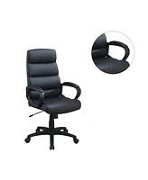 Streamdale Furniture High-Back Adjustable Height Office Chair In Black