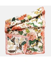 Elizabetta Rosa - Long Satin Silk Scarf for Women - Peach