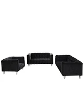 Streamdale Furniture 3-Piece Modern Sofa Set With Tufted Backrest