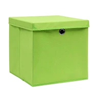 vidaXL Storage Boxes with Lids 4 pcs 12.6"x12.6"x12.6" Fabric